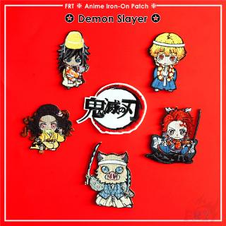 ☸ แผ่นแพทช์รีด ลายการ์ตูนอนิเมะ Demon Slayer ☸ แผ่นแพทช์รีดติดเสื้อ ลายการ์ตูน DIY 1 ชิ้น