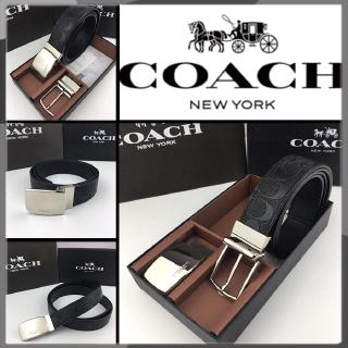 【มีกล่อง , ใบแจ้งหนี้ , บัตร , จัดส่งฟรี】【 HOT 】เข็มขัดผู้ชาย แท้💯% Coach F55157 เข็มขัดหนังผู้ชาย