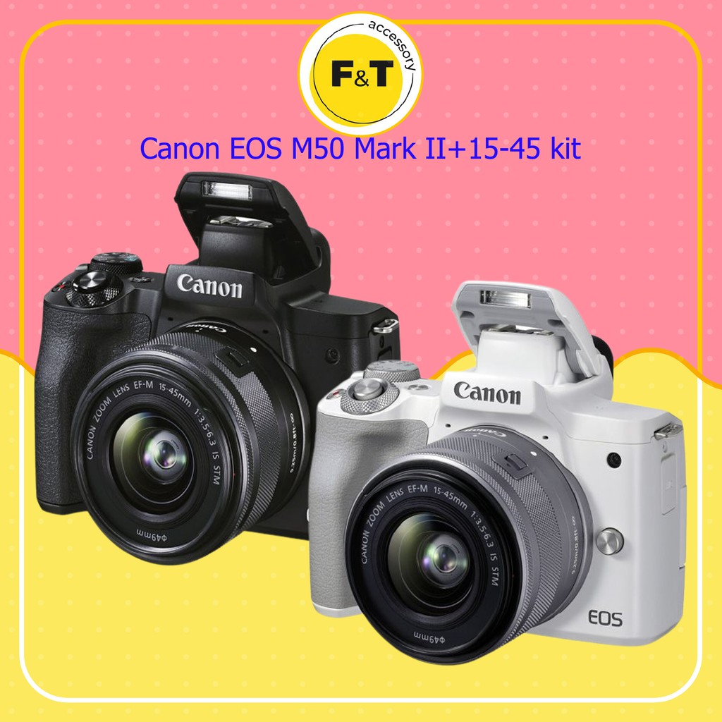 กล้องCanon EOS M50 Mark II+15-45 kit Black//White ของแท้ รับประกันร้าน 1 ปี