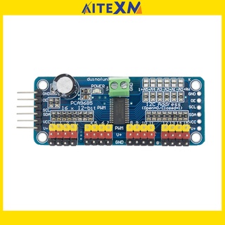 Pca9685 16 ช่อง 12-Bit Pwm Servo มอเตอร์ไดร์เวอร์โมดูลหุ่นยนต์ I2C