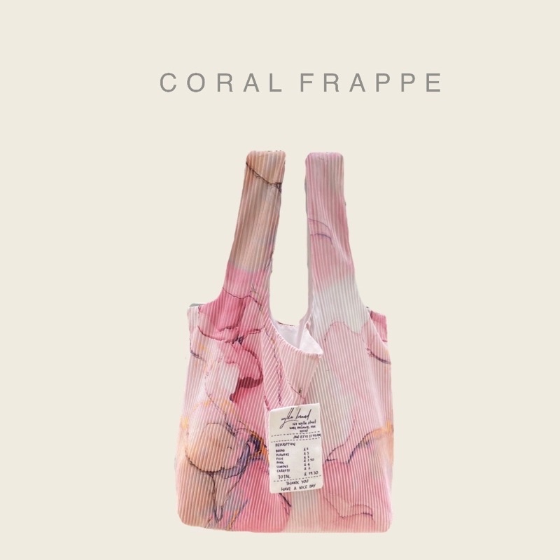 Wyllabrand กระเป๋าผ้าพลีท Coral frappe
