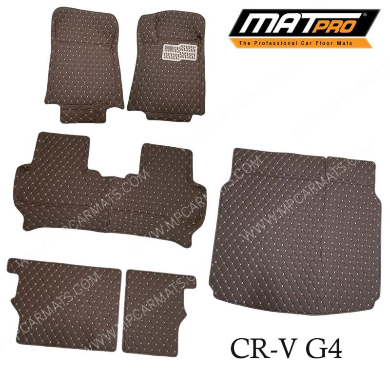 MatPro พรมปูพื้นเข้ารูป5D 6D Premium Fitted Leather Car Mats สำหรับรถรุ่น  HONDA CRV G4 ปี2012-2016