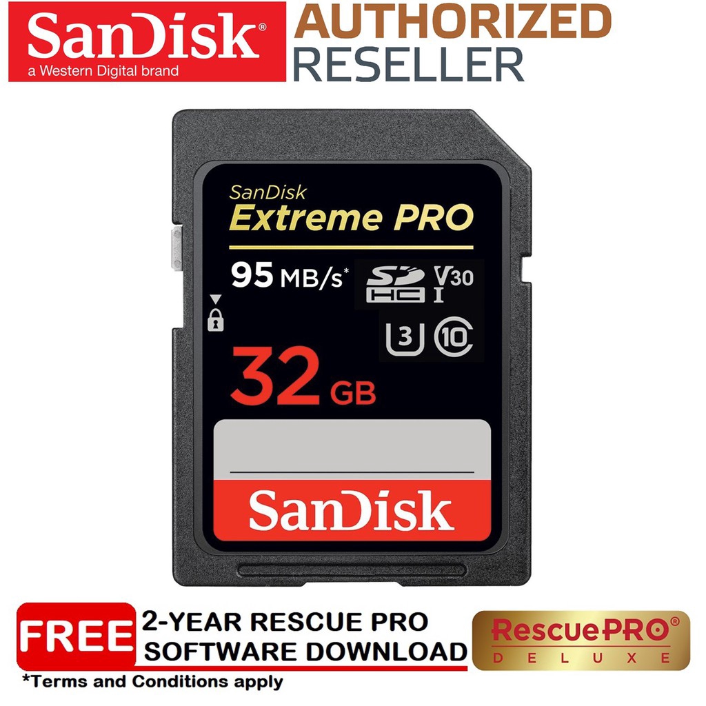 ぬ Extreme Pro SD 95MB/S SD 32GB  SD Card U3 4K Memory Card Class 10