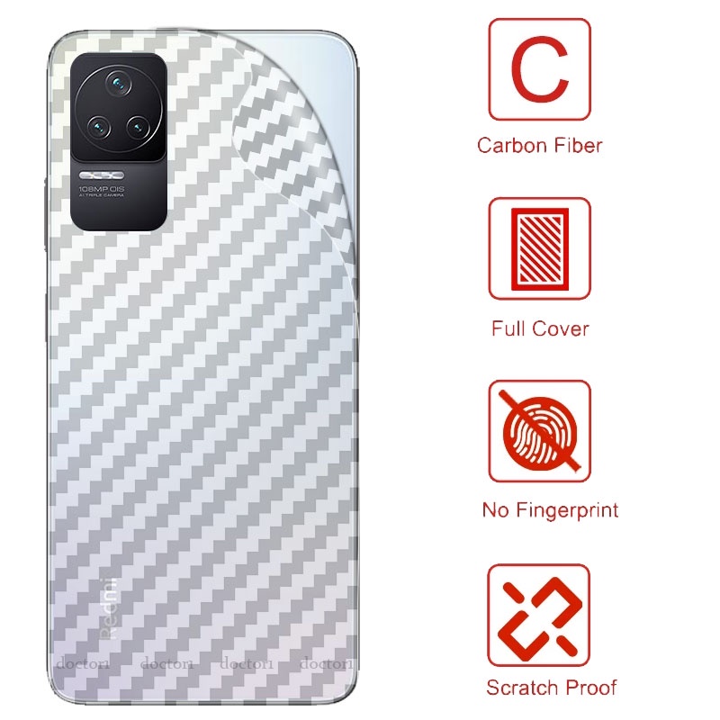 3D คาร์บอนไฟเบอร์สติกเกอร์ฟิล์มสําหรับ Redmi Turbo 4 A5 A4 A3 A2 A2 + A1 14C 14R 13X 13 13C 12 12C 1