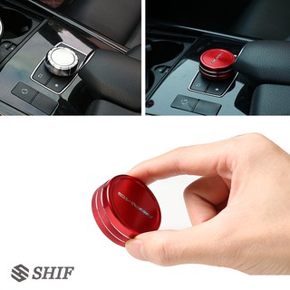 1 X Red AMG Emblem Console Multimedia Knob Switch Cover For Benz A B E Class GLA