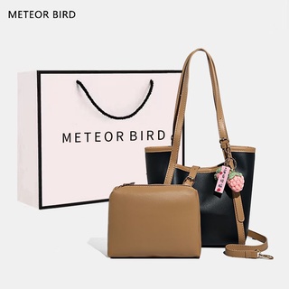 Meteor BIRD กระเป๋าสะพายไหล่ ทรงโท้ท ขนาดใหญ่ จุของได้เยอะ แฟชั่นสําหรับสตรี