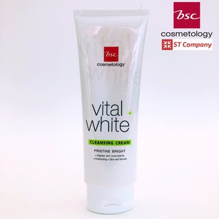 BSC VITAL WHITE CLEANSING CREAM (100 กรัม) ครีมล้างหน้า  ครีมล้างเครื่องสำอาง ล้างหน้า ทำความสะอาด ผิวหน้า บีเอสซี