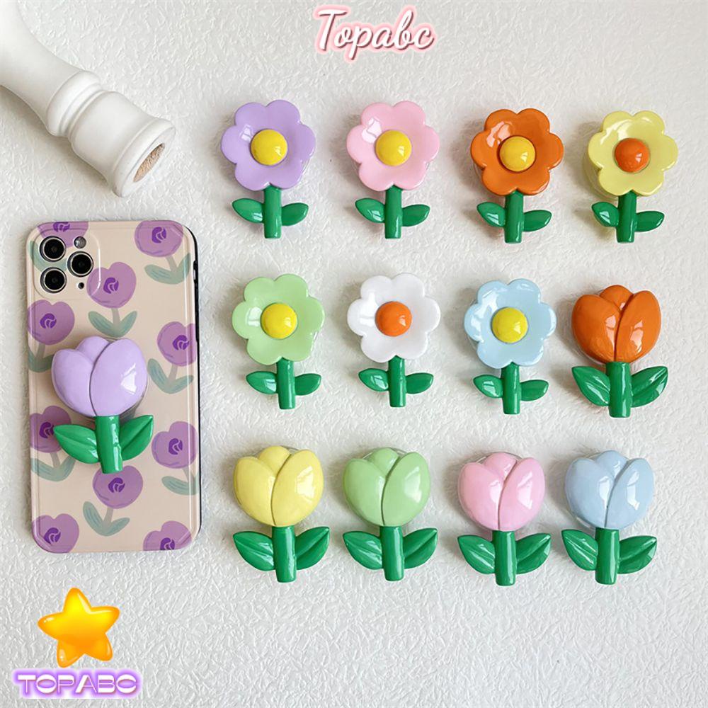 TOP Pretty Grip Stand Air Socket Phone Holder Tulip Flowers Cartoon ...