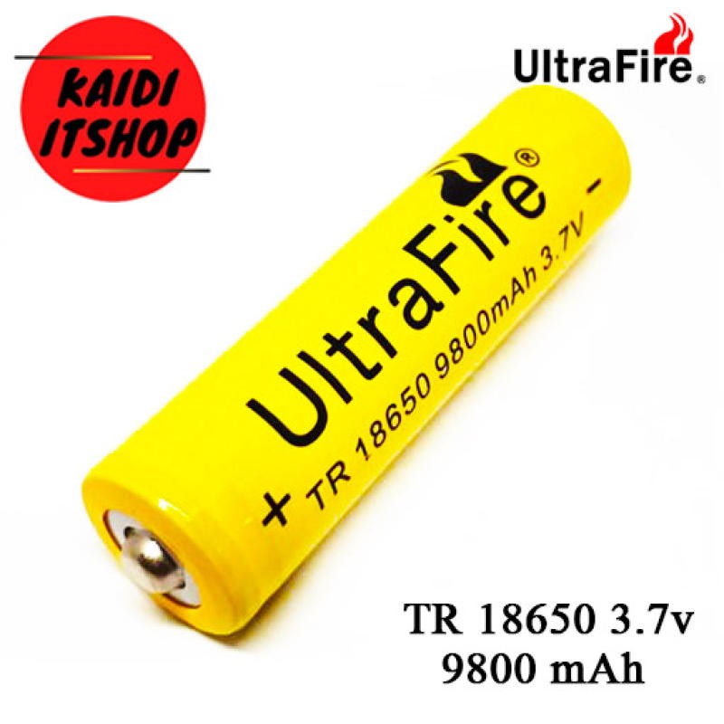 แบตเตอรี่ UltraFire 18650 3.7V ความจุ 9800 mAh