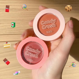 ที่แก้มทาบลัชออนสี แดงเชอร์รี่ๆ ของ sasi รุ่น Candy Crush นะ แบบฝุ่นชอบสี P02