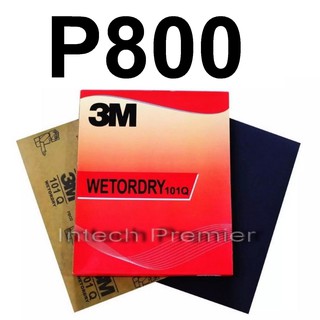 กระดาษทรายน้ำ 9"x11" (100 แผ่น) 3M 101Q 3M Wetordry Sandpaper เบอร์ 800