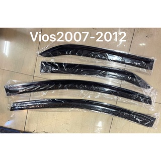 กันสาด คิ้วกันสาด รถยนต์ #TOYOTA VIOS ปี2007-2012 (1 ชุด มี 4ชิ้น)