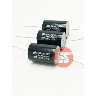 Capacitor 6.8 uF 400V.