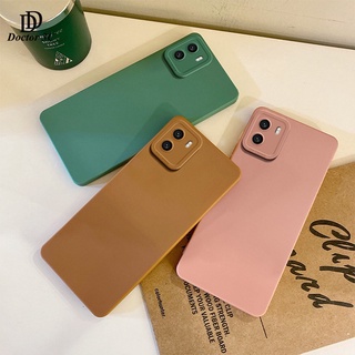 เคส ซิลิโคนนุ่มเคสป้องกันขอบสี่เหลี่ยมกล้องแองเจิลอายกันกระแทกสี VIVO V25 V23 Pro V25E V23E Y16 Y22 Y35 Y77 T1 4G 5G 2022