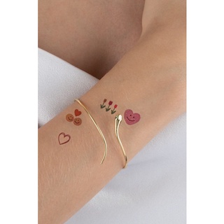 สติกเกอร์ แทททู รอยสัก นำเข้า ลายเล็ก  2 แผ่น 19 ** tattoo sticker กันน้ำ