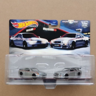 Hotwheels แพ็คคู่ รุ่น Nissan Skyline GTR R34 , R32ล้อยาง