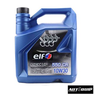 ELF PICKUP 550 CR 10W-30 6 L. สำหรับรถปิคอัพคอมมอนเรล (สินค้าเกรด B) ฉลากไม่สมบูรณ์