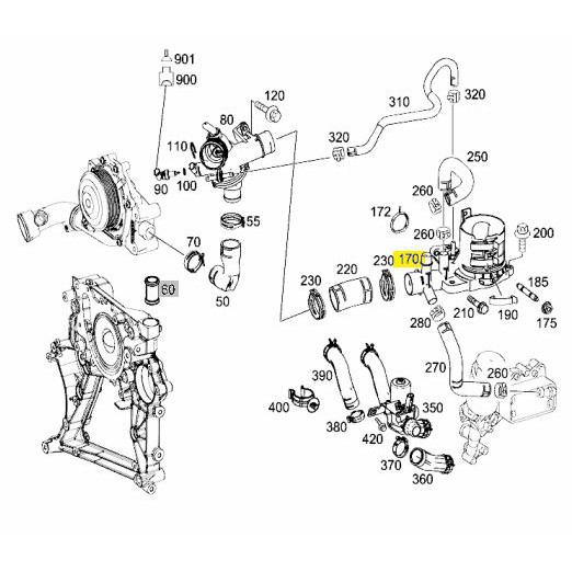 BENZแท้ ข้อต่อวาล์วน้ำ (เครื่อง ดีเซลOM651) W204 W205 W212 W207 W218 W253 W166 W222 เบอร์ 651 200 60 00 (MADE IN GERMANY - รูปที่ 7