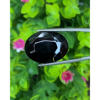 พลอย นิล แบล็ค สปิเนล (Black Spinel) 20.10 กะรัต (Cts.) พลอยแท้ อัญมณีมงคลประจําวันเกิด