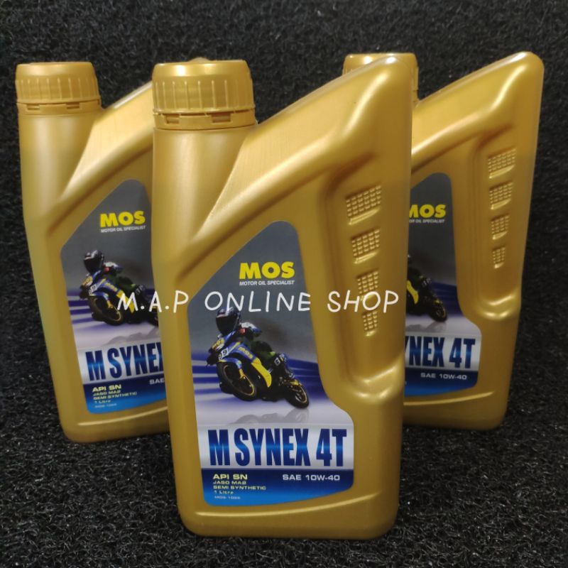 MOS M SYNEX 4T น้ํามัน SEMI SYNTHETIC SAE10W-40 น้ํามันน้ํามัน MOS