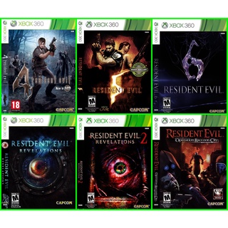 Resident Evil เรสซิเด้นท์อีวิล ทุกภาค แผ่นเกม Xbox 360 สำหลับเครื่องแปลง RGH/JTAC  LT2.0 LT3.0
