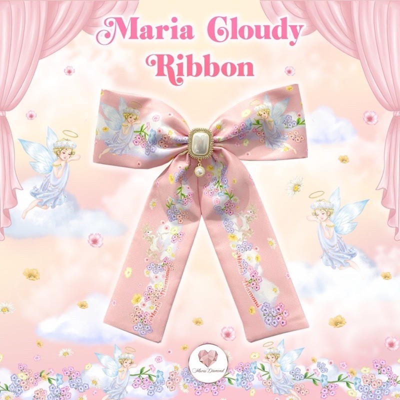 ❤️พร้อมส่ง❤️ น้องโบว์ maria diamond : Maria Cloudy Ribbon สุดคิ้ว คาวาอี้🎀🎀