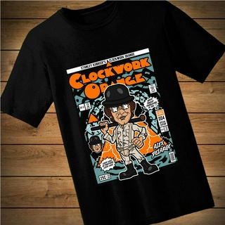 #002 เสื้อยืดลายการ์ตูน Clockwork เสื้อยืดสีดำ เสื้อใส่เล่น เสื้อยืด เสื้อคอกลม ใส่สบาย เสื้อสกรีน เสื้อสั่งทำ เสื้อยืด