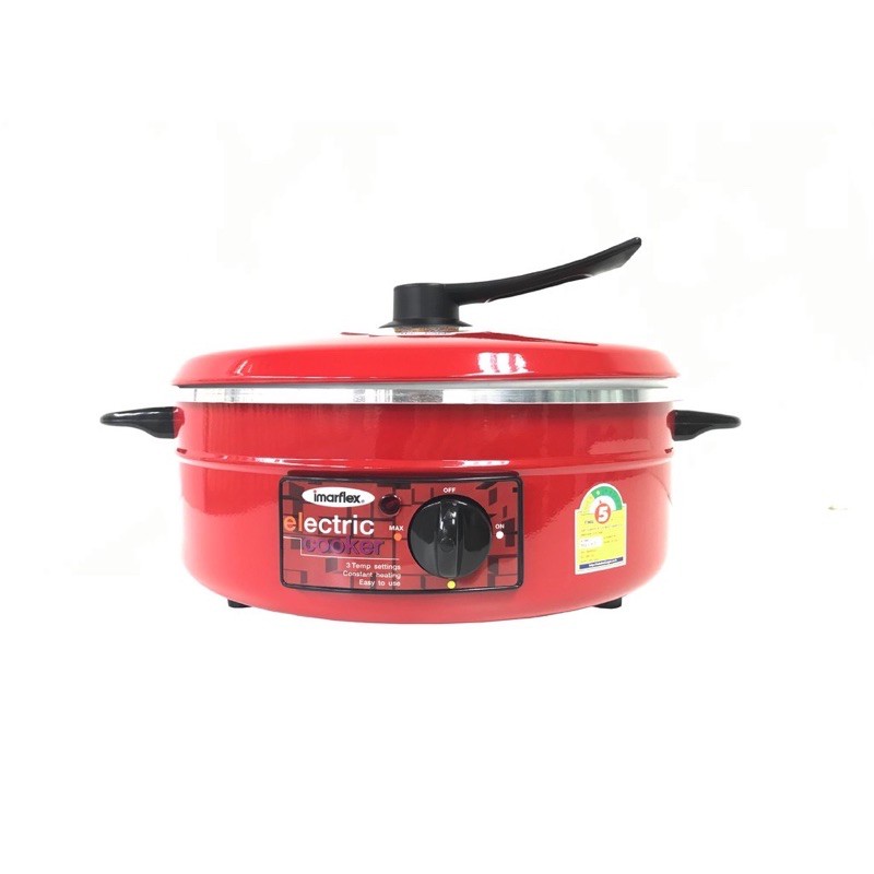 IMARFLEX กระทะไฟฟ้า รุ่น MP-12Q (ขนาด 3 ลิตร) คละสี