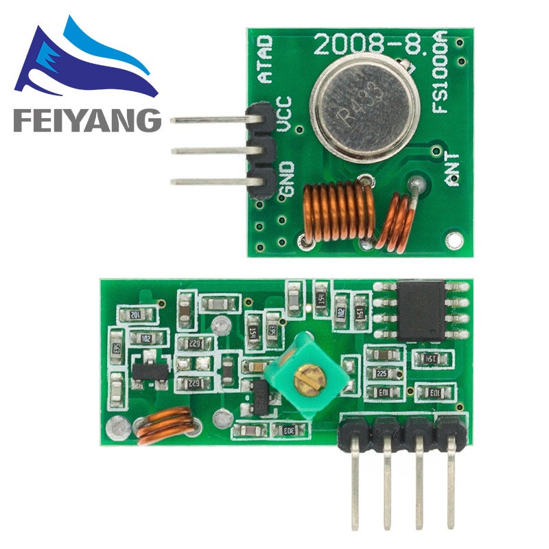 315mhz 433MHZ RF Wireless Transmitter โมดูลและตัวรับสัญญาณชุด 5V DC 433MHZ ไร้สายสําหรับ Arduino Raspberry Pi/ARM/MCU WL Diy ชุด
