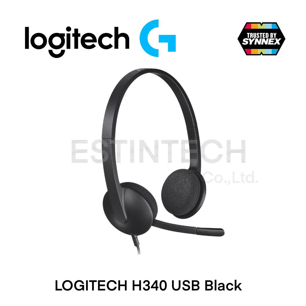 HEADSET (หูฟัง) LOGITECH H340 USB Black ของใหม่ประกัน 2 ปี