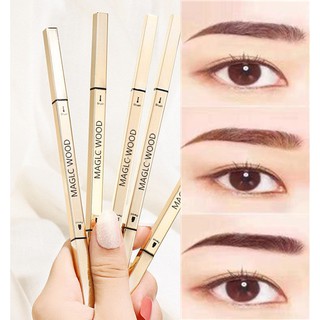 ดินสอเขียนคิ้วพร้อมแปรงกันน้ำกันเหงื่อติดทนที่เขียนเขียนคิ้ว eyebrow pencil Gold set-1360