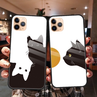 เคสโทรศัพท์มือถือกระจกนิรภัย กันกระแทก กันรอยขีดข่วน ลายแมว สําหรับ Xiaomi Redmi Note 11 Pro 5G 11S 10 Pro 4G 10S Redmi 10C 9C