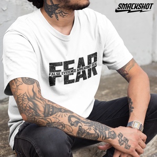 Smackshot เสื้อยืด คอกลม cotton 100% ลาย FEAR ผ้านุ่ม ใส่แล้วไม่ย้วย คุณภาพส่งออก เสื้อวินเทจ พร้อมส่ง