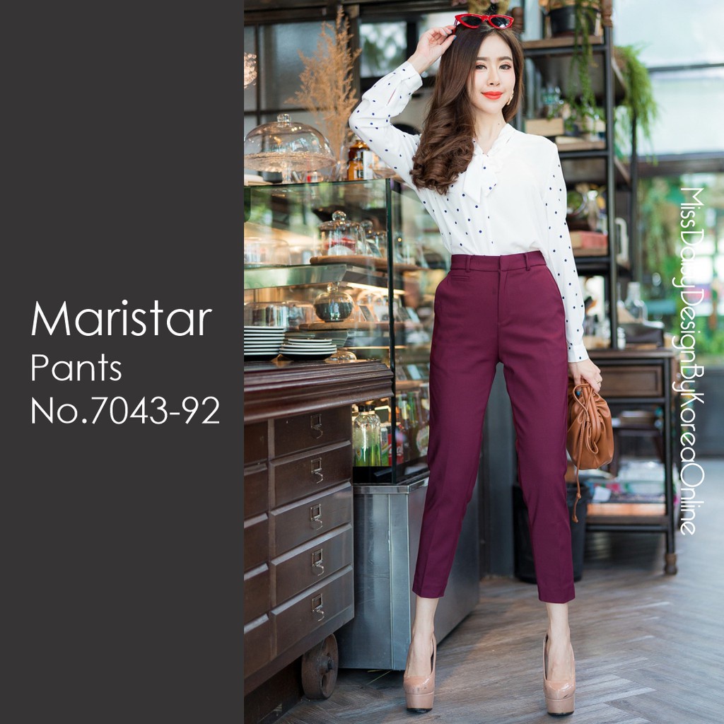 Maristar กางเกงขา 9 ส่วน No.7043 ผ้า Spandex