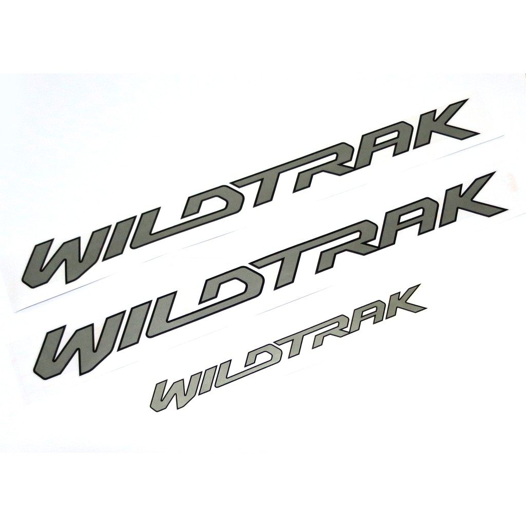 (1ชุดตามภาพ) สติ๊กเกอร์ WILDTRAK สีเทา ติดข้าง และท้ายรถ ฟอร์ด เรนเจอร์ ทุกรุ่น FORD RANGER PX T6 2012 - 2022