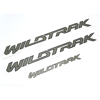 (1ชุดตามภาพ) สติ๊กเกอร์ WILDTRAK สีเทา ติดข้าง และท้ายรถ ฟอร์ด เรนเจอร์ ทุกรุ่น FORD RANGER PX T6 2012-2022