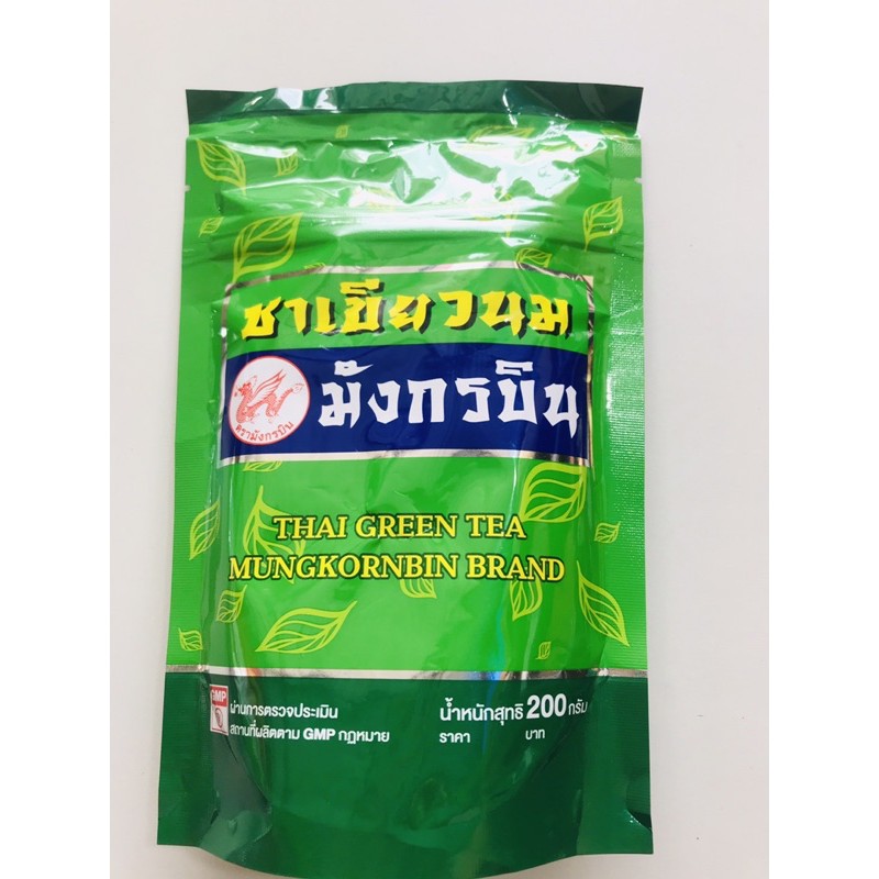 ชาเขียวนมตรามังกรบินนำ้หนัก 200 กรัม