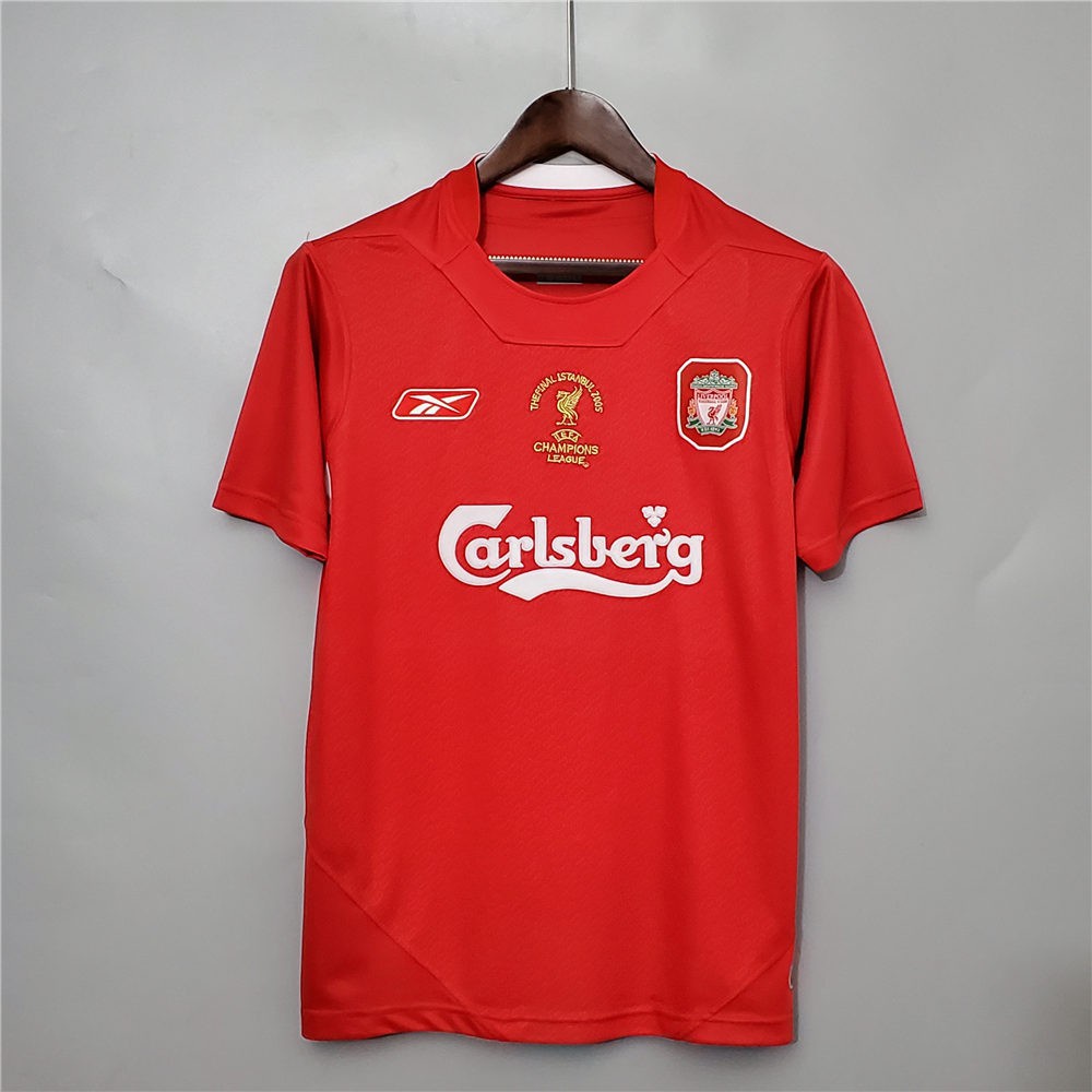 2005 Liverpool Home UCL FINAL เสื้อฟุตบอลย้อนยุคฟุตบอล