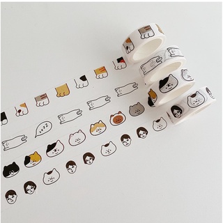 Masking Tape เทปตกแต่ง เทปม้วนลายเท้าแมว ลายแมว ลายหมี