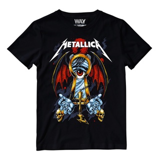 เสื้อยืด พิมพ์ลาย Metallica DEVIL EYES BAND