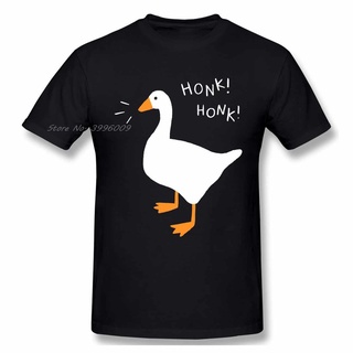 เสื้อยืดผ้าฝ้ายพิมพ์ลายขายดี เสื้อยืดแขนสั้น ผ้าฝ้าย พิมพ์ลาย Honk Honk Goose Game โอเวอร์ไซซ์ สไตล์สตรีท