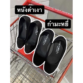 รองเท้าคัทชูส้นเตี้ย รองเท้านักศึกษา เบอร์ 36-42 ใส่ทำงานสุภาพ กำมะหยี่ หนังดำ พร้อมส่ง!!