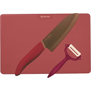 Kyocera Ceramic Kitchen Knife Bordeaux ชุดมีด Kyocera มีดเซรามิค ชุด 3 ชิ้น