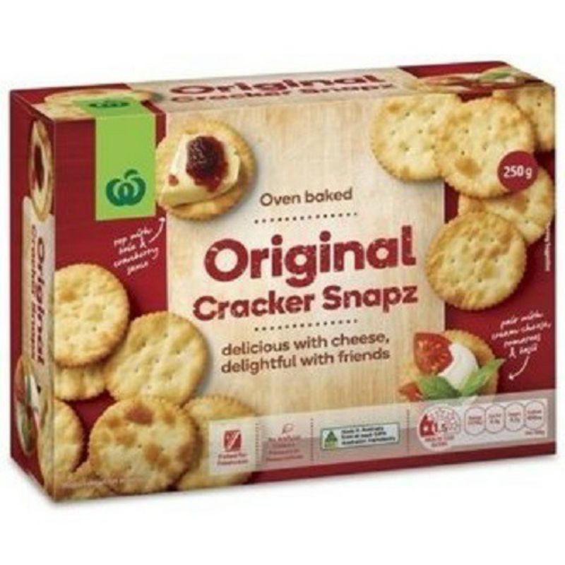 Woolworths Original Cracker Snaps 250g Shopee Thailand