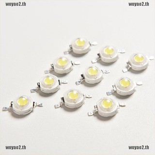 (wo) 10 ชิ้น 1 วัตต์ไฟ led สีขาวบริสุทธิ์ smd สําหรับตกแต่งลูกปัด