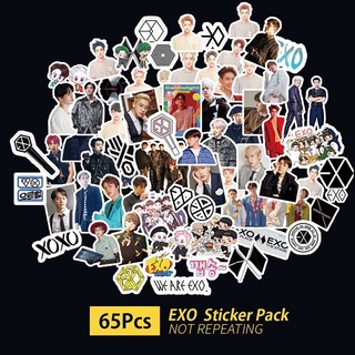 Ready Stock / 65 แผ่น / ชุด Kpop Exo Emoji สติ๊กเกอร์ลายการ์ตูนสําหรับตกแต่งสมุดไดอารี่