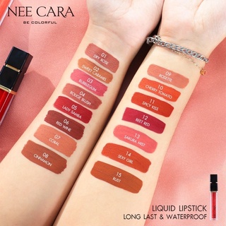 🧸N976 NEE CARA WATER SHINE LIQUID LIPSTICK MATTE นีคาร่า ลิปสติก แบบจุ่ม เนื้อแมท….🧸