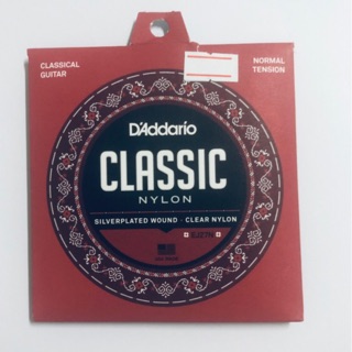 (ฟรีค่าขนส่ง) Daddario สายกีตาร์คลาสสิค Classic Nylon EJ27N