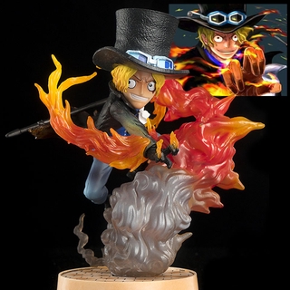 โมเดลวันพีช Hiken Sabo (Dressrosa Ver.) ซาโบ้ Fire Fist Ryusoken Claws GK Figure Battle Version Chief of Staff One Piece เอส การ์ตูน PVC Figure การฟื้นฟูฉาก ฟิกเกอร์ OnePiece Mera Mera No Mi เอส ลูฟี่