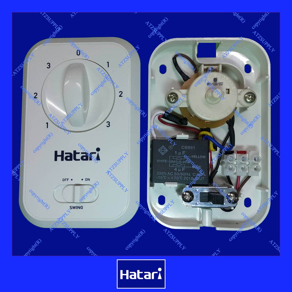 ATZshoponline แท้ 💯% สวิทช์พัดลม กล่อง แคป สวิทช์ พัดลม เพดาน Hatari ฮาตาริ C16(N) C16(S) C18 ใหม่ ต